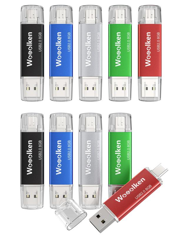 USBメモリ Type C Wooolken USBフラッシュドライブ 2in1 OTG USB 2.0 + USB Cメモリ タイプC デュアルド サムドライブ