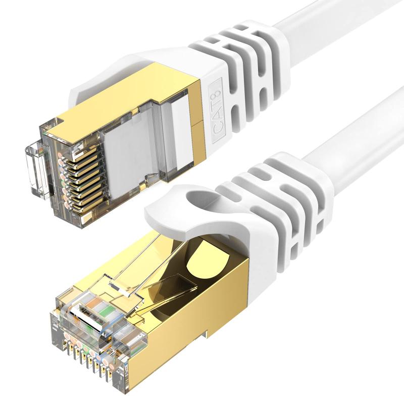 LANケーブル CAT8 ランケーブル STP カテゴリー7 フラットケーブル RJ45 爪折れ防止 シールド 高速 らんけーぶる