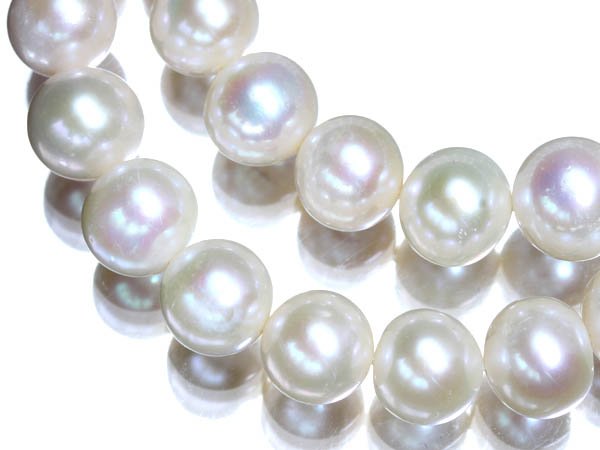 Rakuten - ≪Pearl≫ 豪華絢爛!!! 淡水真珠 42粒 大粒 約10.6mm珠～9.8mm珠 高級ネックレス パール 真珠 43cm ジュエリー ソーティング付