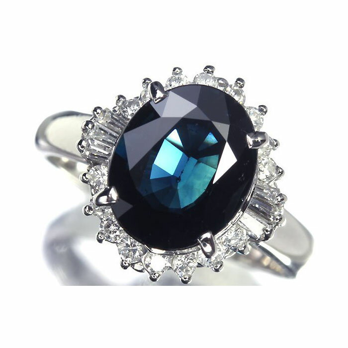 Rakuten - ≪Sapphire≫ ジュエリーマキ 天然サファイア 大粒2.73ct ダイヤモンド0.34ct Pt850 高級リング 10.5号 リング 指輪