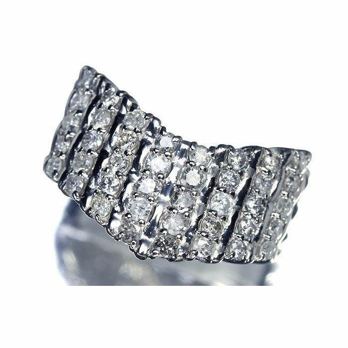 Rakuten - 《Diamond》 豪華絢爛!! 上質ダイヤモンド 総計1.00ct Pt900 超高級リング ダイヤ 12.5号 リング 指輪