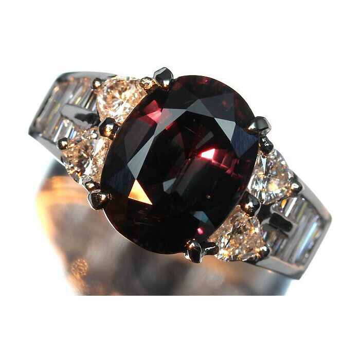 ≪Sapphire≫ 上質非加熱パープルサファイア 特大5.18ct 上質ダイヤモンド 総計0.93ct Pt900 超高級リング GIA宝石鑑別書付き 11.5号 リング 指輪