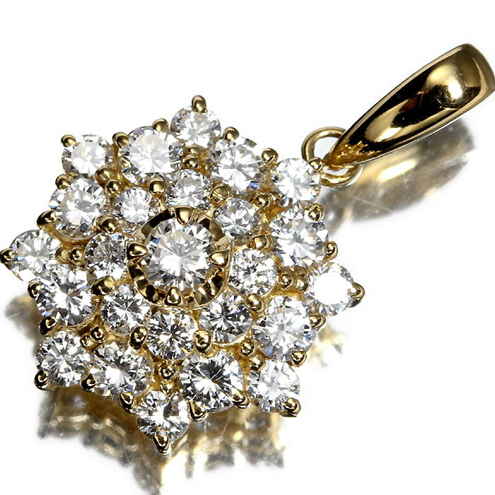 Rakuten - 《Diamond》 豪華!! 上質ダイヤモンド 総計1.00ct!! K18 超高級ペンダントヘッド ネックレス ダイヤ ジュエリー