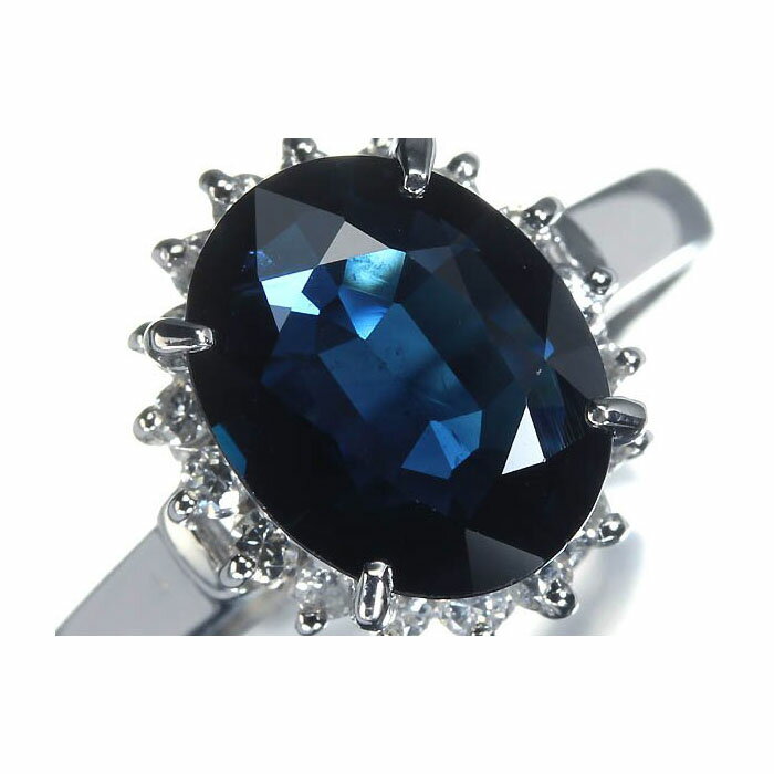 Rakuten - ≪Sapphire≫ ジュエリーマキ 天然サファイア 大粒2.6ct 上質ダイヤモンド Pt850 高級リング 12.5号 リング 指輪