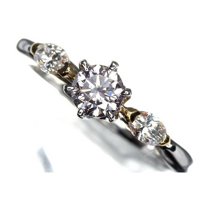 乐天商城 - 《DIAMOND》SI-2 上質ピンクダイヤモンド 0.324ct 上質脇石ダイヤ Pt900 K18 超高級リング 6.5号 ピンクダイヤ リング 指輪 ソーティング付