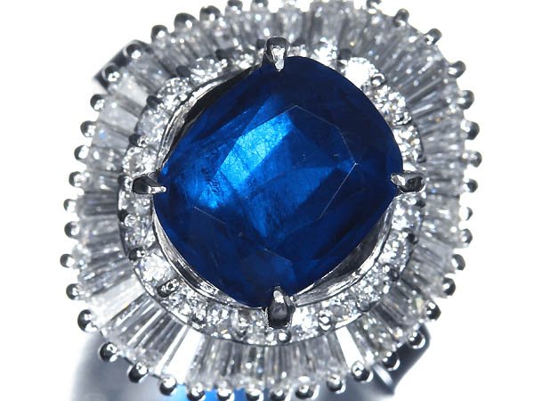 Rakuten - ≪Hauynite≫ 超希少 上質アウイナイト 特大2.374ct 上質ダイヤ 総計1.01ct Pt900 超高級リング 9.5号 リング 指輪 ダイヤ ソーティング付