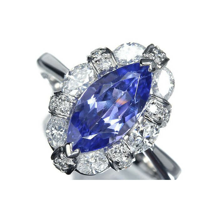 Rakuten - ≪Tanzanite≫ 上質タンザナイト 大粒1.74ct! 上質ダイヤモンド 総計0.61ct Pt900 超高級リング 9号 ダイヤ リング 指輪