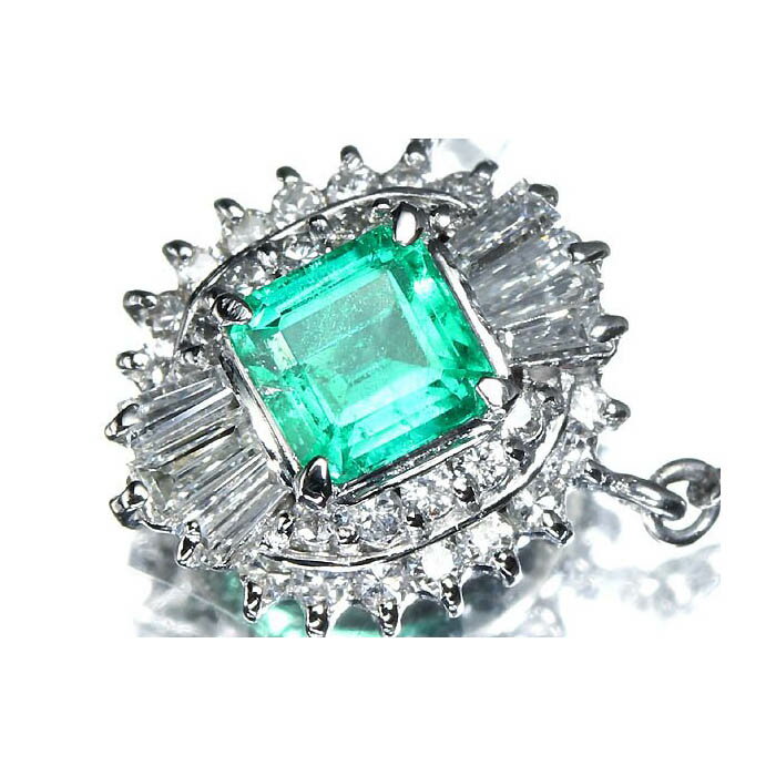 Rakuten - 《Emerald》上質エメラルド 0.44ct 上質ダイヤモンド Pt900 Pt850 超高級ネックレス ダイヤ ジュエリー
