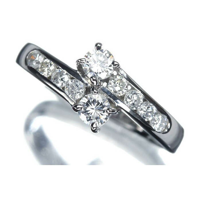Rakuten - 《DIAMOND》リュクスな輝き!! 上質ダイヤモンド 総計0.51ct Pt900 高級リング 12号 ダイヤ リング 指輪