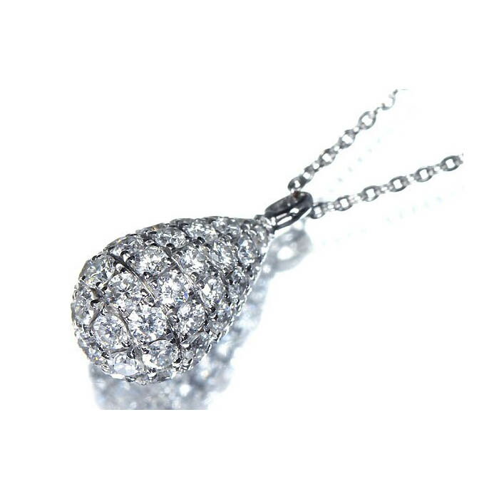 Star Sapphire - 《Diamond》 上質パヴェダイヤ 総計1.05ct K18WG 超高級ネックレス 45.5cm ダイヤモンド ネックレス ジュエリー