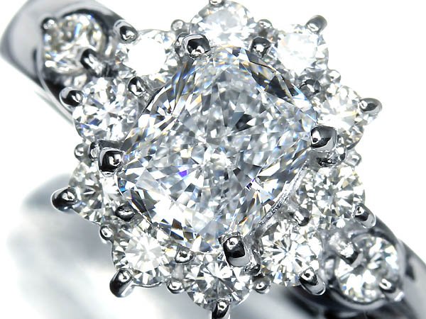 Rakuten - 《Diamond》最高品質IF!! Dカラー 上質ダイヤモンド 1.01ct 上質脇石ダイヤ Pt900 超高級リング 10.5号 ダイヤ リング 指輪 ダイヤモンドグレーディングレポート付