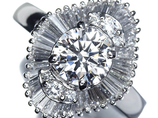 Rakuten - 《Diamond》上質ダイヤ Internally Flawless Dカラー H＆C 3EXCELLENT 1.028ct 上質脇石ダイヤ 総計0.66ct Pt900 超高級リング 13.5号 IF ダイヤ リング 指輪 ソーティング付