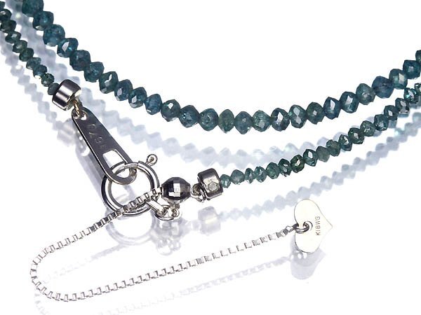 《Diamond》天然ブルーダイヤモンド 総計16.7ct!! K18WG 高級ネックレス ダイヤ ブルーダイヤ ホワイトゴールド 18金