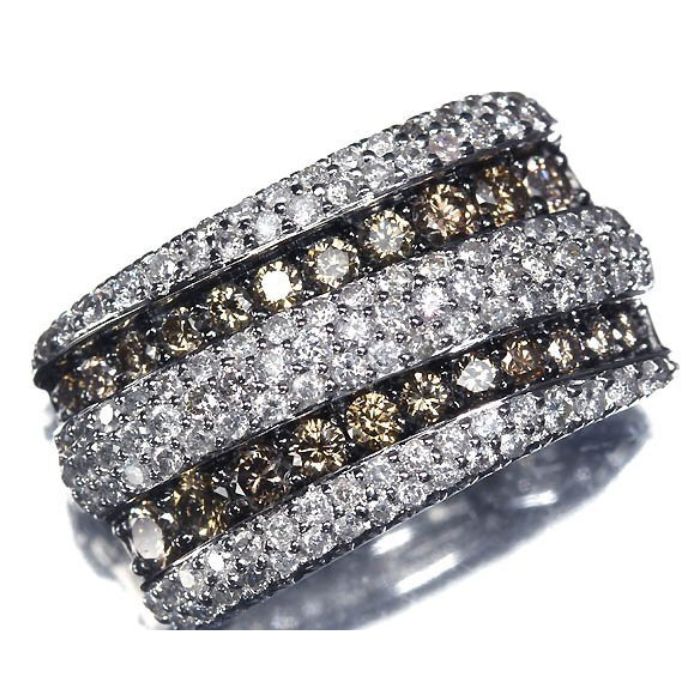 乐天商城 - ≪Diamond≫ ブラウンダイヤ クリアダイヤ 総計1.5ct K18WG 超高級ペンダントヘッド ペンダントトップ ダイヤ
