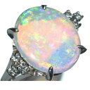 ≪opal≫ 鮮やかな遊色!! オパール 大粒2.68ct!! ダイヤモンド Pt900 高級リング ダイヤ 12号リング 指輪