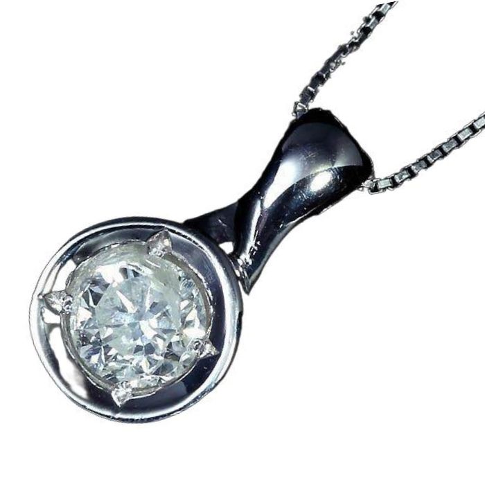 乐天商城 - 《Diamond》上質ダイヤモンド 特大1.01ct!! Pt900 Pt850 超高級 一粒ダイヤ ネックレス ダイヤ
