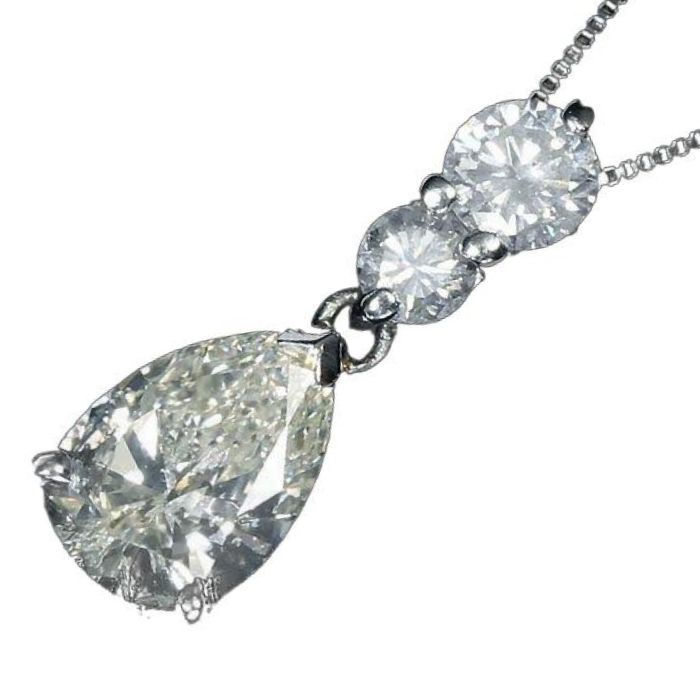 乐天商城 - 《DIAMOND》イエローダイヤモンド 特大1.009ct 脇石ダイヤ Pt1000 Pt850 超高級ネックレス プラチナ