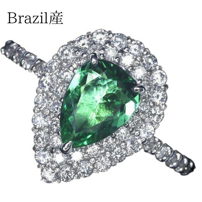 Rakuten - 《Paraiba Tourmaline》超希少! ブラジル産 パライバトルマリン 特大1.00ct ダイヤモンド Pt900 超高級リング GIA 12号リング 指輪