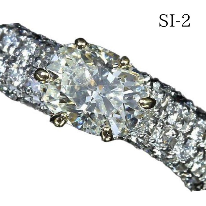 Rakuten - 《Diamond》SI-2 ダイヤモンド 特大1.029ct 脇石ダイヤ 総計0.6ct Pt900 K18 超高級リング