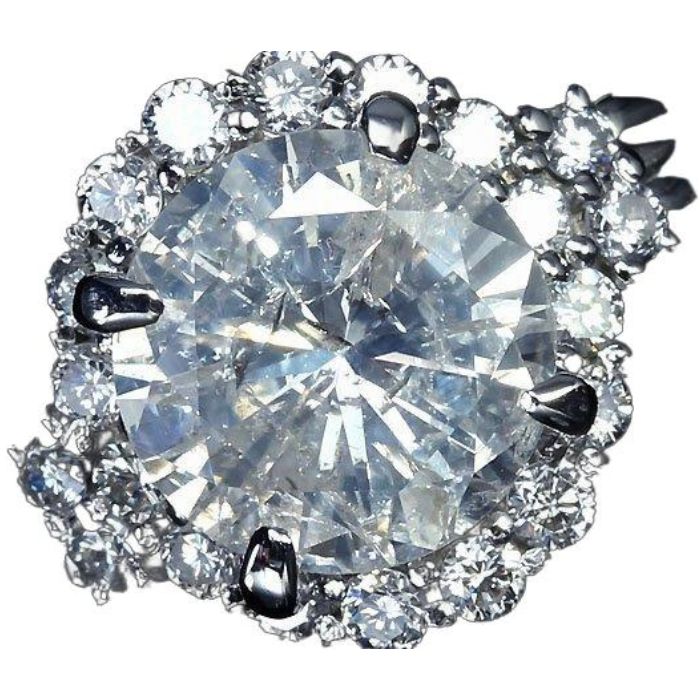 Rakuten - 《Diamond》上質ダイヤモンド 特大2.014ct!! 脇石ダイヤモンド Pt900 超高級リング ダイヤ 11.5号リング 指輪