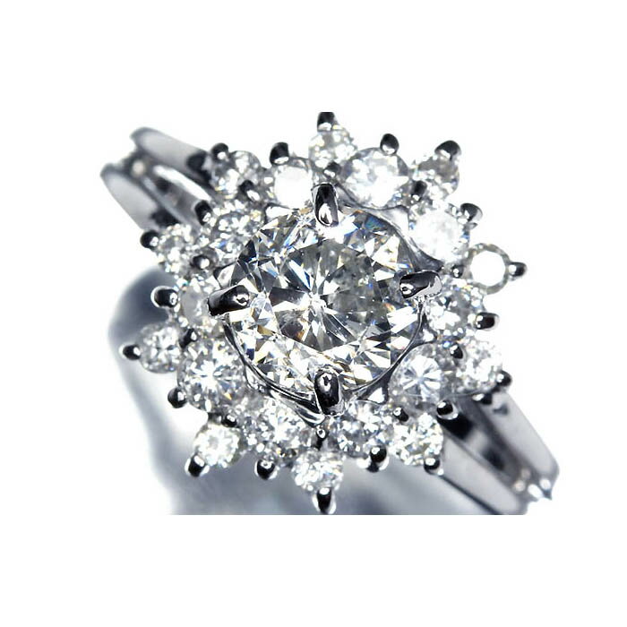 Rakuten - 《Diamond》ジュエリーマキ SI-2 上質ダイヤモンド 特大1.006ct 上質脇石ダイヤ 総計0.57ct Pt850 超高級リング ダイヤ 8号 リング 指輪 ソーティング付