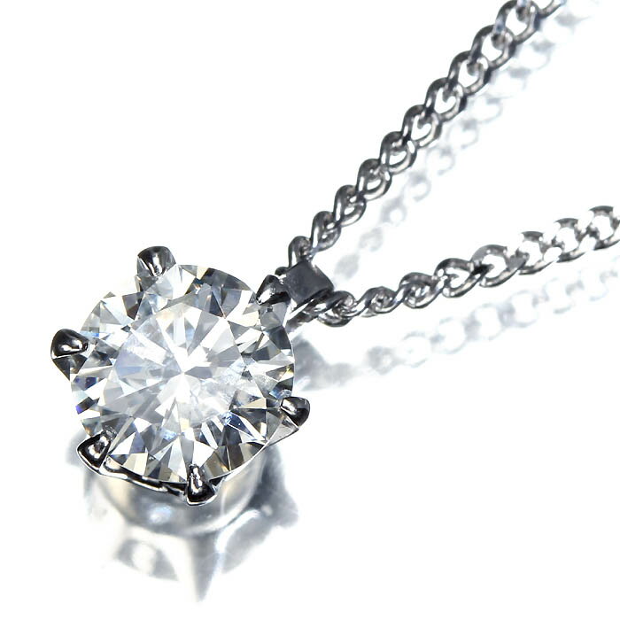 Rakuten - 《Diamond》上質ダイヤモンド 特大1.03ct!! Pt900 Pt850 超高級 一粒ダイヤ ネックレス 39.7cm ダイヤ ジュエリー