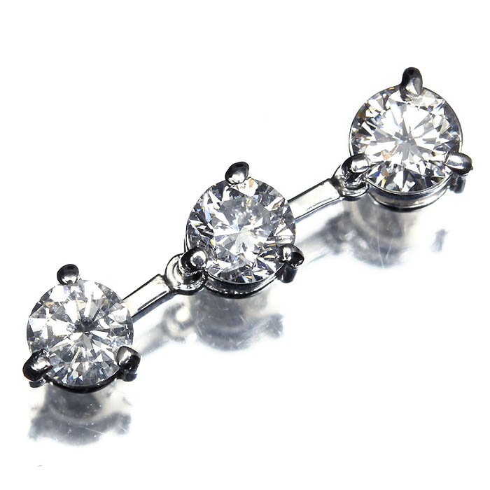 Rakuten - 《Diamond》上質ダイヤモンド 総計1.027ct Pt900 高級 トリロジー ペンダントヘッド ネックレス ジュエリー