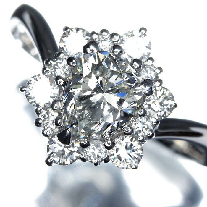 Rakuten - 《Diamond》SI-2 Hカラー 上質ダイヤモンド 特大1.058ct 上質脇石ダイヤ 総計0.57ct Pt900 超高級リング 16号 リング 指輪 ソーティング付