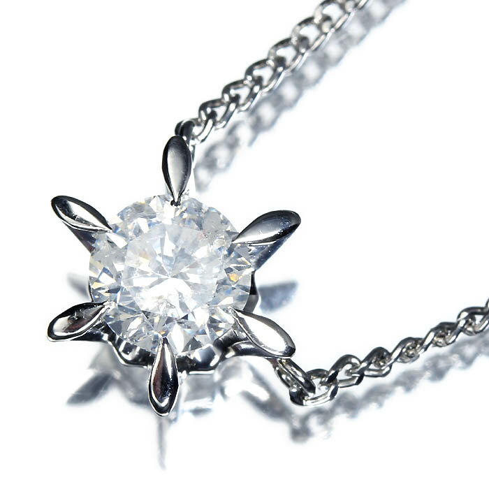 乐天商城 - ≪DIAMOND≫ リュクスな輝き!! 上質ダイヤモンド 特大1.11ct!! Pt850 超高級 一粒ダイヤ ネックレス 41.2cm ダイヤ ジュエリー