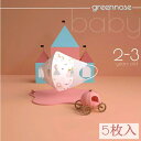 ★★ グリーンノーズ 子供マスク 子供用 マスク 立体 3dマスク GREENNOSE 不織布 マスクキッズマスク 3dマスクキャラクター 幼稚園 2才 3才 恐竜 姫様 ウサギ 王子 飛沫防止 花粉対策 肌に優しい 快適(2-3歳 5枚*1袋)(4)