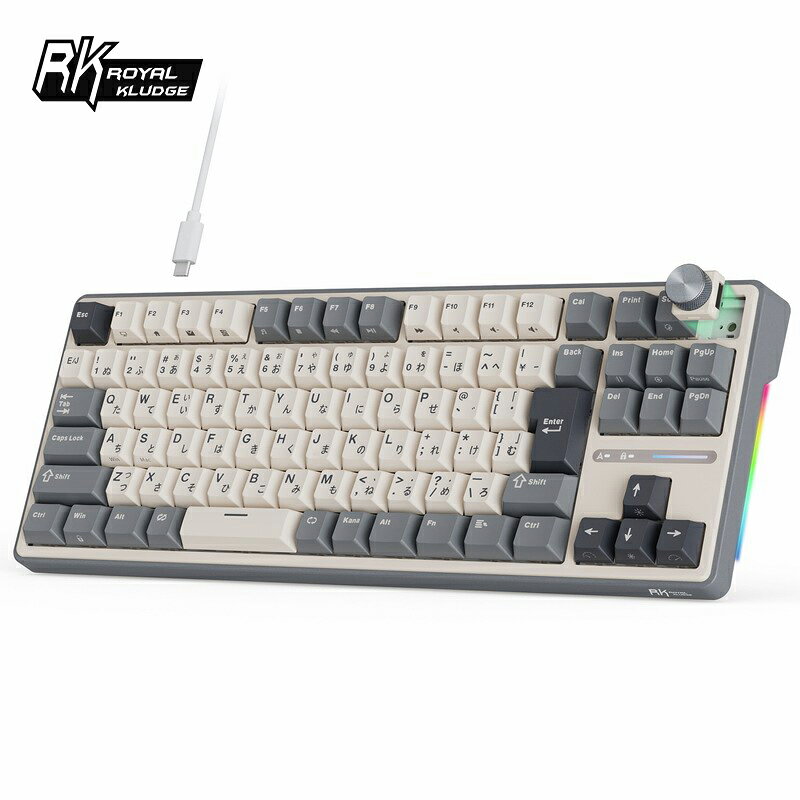 RK ROYAL KLUDGE R87 Pro メカニカルキーボード 日本語配列 ゲーミングキーボード 有線