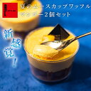 夏限定 お中元 マンゴーのムースカップワッフル2個セット | ムース ゼリー アイス ひんやり フルーツ スイーツ 洋菓子 夏ギフト お取り寄せスイーツ 退職 お礼 お菓子 結婚 産休 出産内祝い 出産 お祝い返し 内祝い お返し カップケーキ マンゴー ワッフル 新作