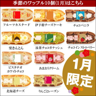 季節のワッフルケーキ10個セット【帰省土産 スイーツ ギフト お菓子 退職　誕生日 ケーキ パーティー 内祝い お祝い返し 出産 東京土産　ワッフル・ケーキの店 エール・エル】