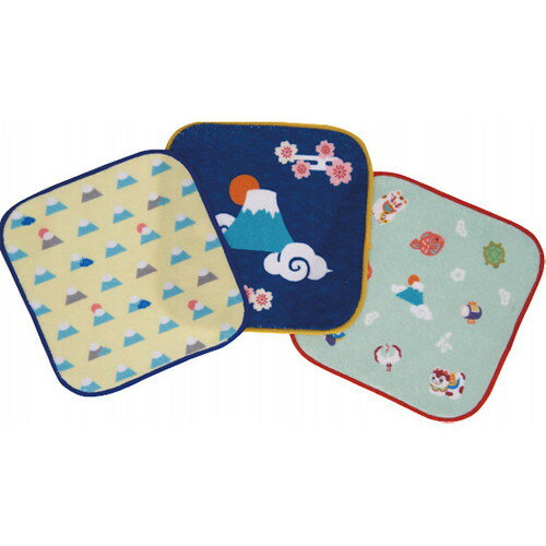 【ギフト包装・のし紙無料】おしゃれミニタオル3枚セット 富士山 423093173P(A5)