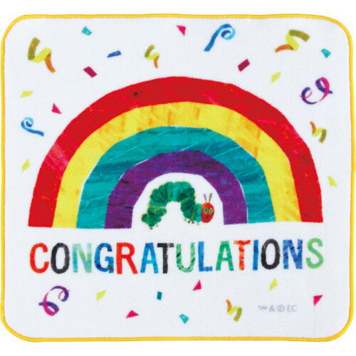 【送料無料・包装無料・のし無料】はらぺこあおむし メッセージタオルハンカチ コングラッチュレーショ..