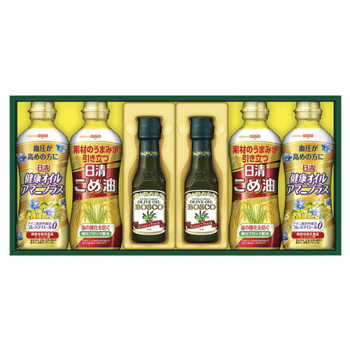 【お歳暮・送料無料】日清オイリオ ボスコオリーブオイル&バラエティオイルギフト BM-30 御歳暮