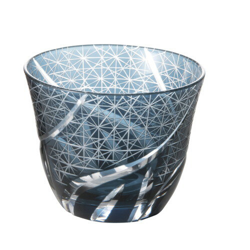 【送料無料・包装無料・のし無料】吉兆 切子グラス IBインクブルー 2490047(A5)