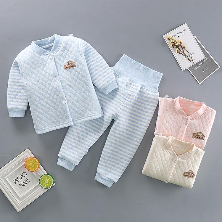 ベビー服 前開き パジャマ 上下セット 春 秋冬 2点セット 2タイプ×5サイズ 部屋着 ...