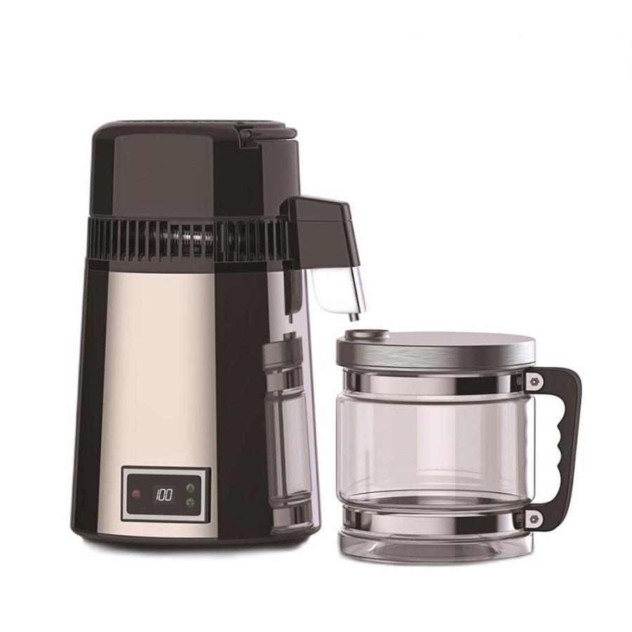 蒸留水器 4L 大容量 浄水ポット 水蒸留器 ガラス 304ステンレス 耐熱性 蒸留 浄水 芳香性植物 ヒドロゾル作り オフィス 会社用 家庭用 美容