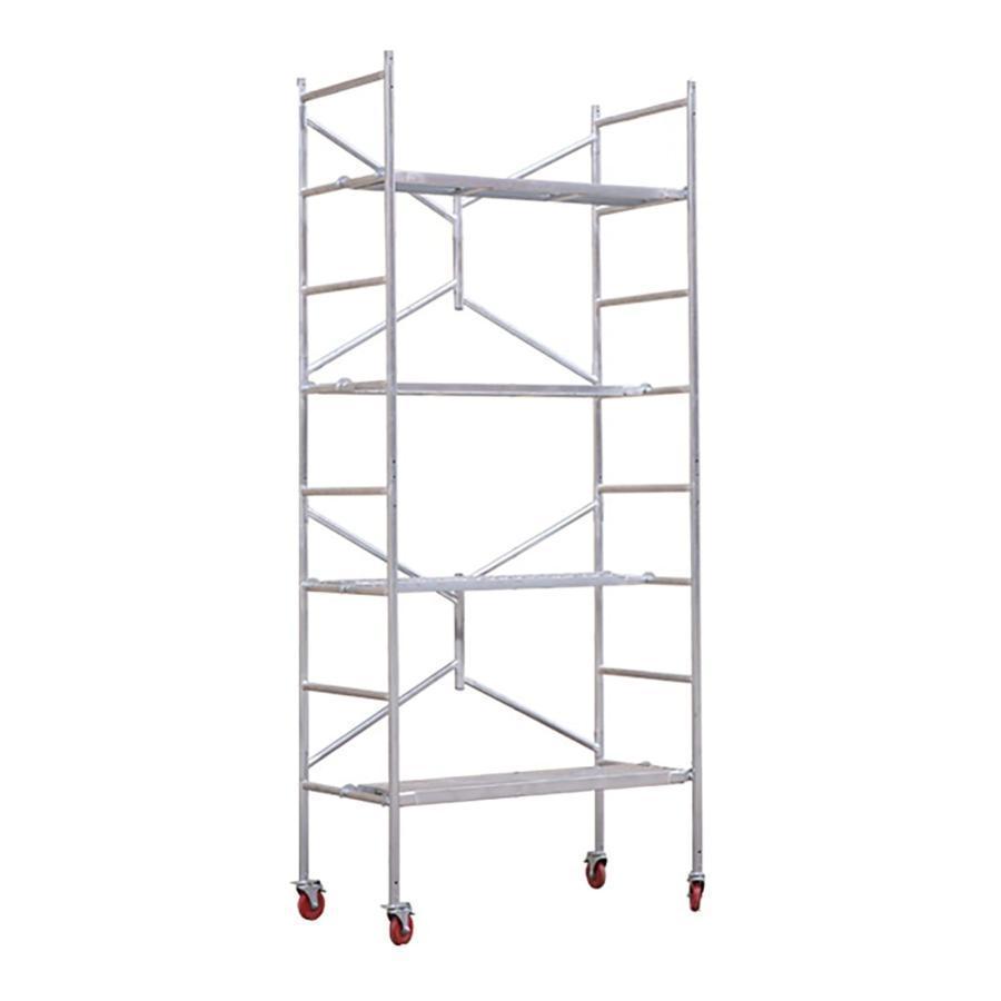 高所作業台 足場台 踏み台 移動式作業台 高さ255cm 4段 ホイール付き