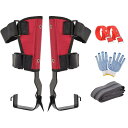 木登り靴 木登り器 木登り道具 木登りスパイクセット 木登スパイク ステンレス鋼製 固定ストラップ付き 落下防止 使用簡単 強い耐荷重力 使用簡単 登山木の靴 ...