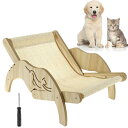 猫 ベッド ハンモック 自立式 ペットベッド 猫ラウンジチェア 猫寝床 ペット 小型犬 猫 椅子 爪研ぎ 麻 通気性 洗濯可能 安定な構造 3段階リクライニング調節可