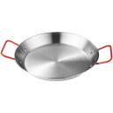 スペイン製 パエリア鍋 18cm~34cm パエリアパン IH対応 ステンレス鋼 スペイン料理 業務用 冷凍食品 プロフェッショナル 家庭 ホテル レストラン 火傷防止ハンド