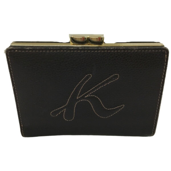 中古 KITAMURAキタムラレディース2つ折り財布ブラウン