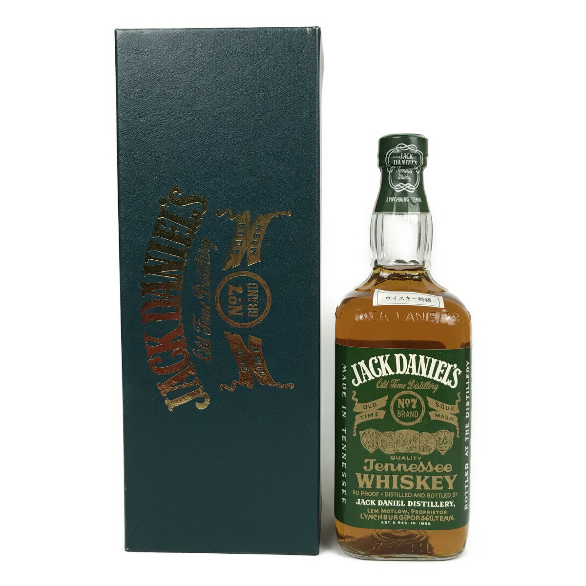 ■■【中古】TENNESSEE JACK DANIEL'S ジャックダニエル OLD TIME NO.7 グリーンラベル ウイスキー 750ml 40％ 箱付 Nランク 未開栓