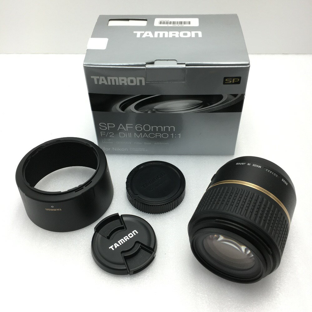 ☆☆【中古】TAMRON タムロン SP AF 60mm F/2 マクロ Di II ニコン用 交換レンズ G005NII Bランク