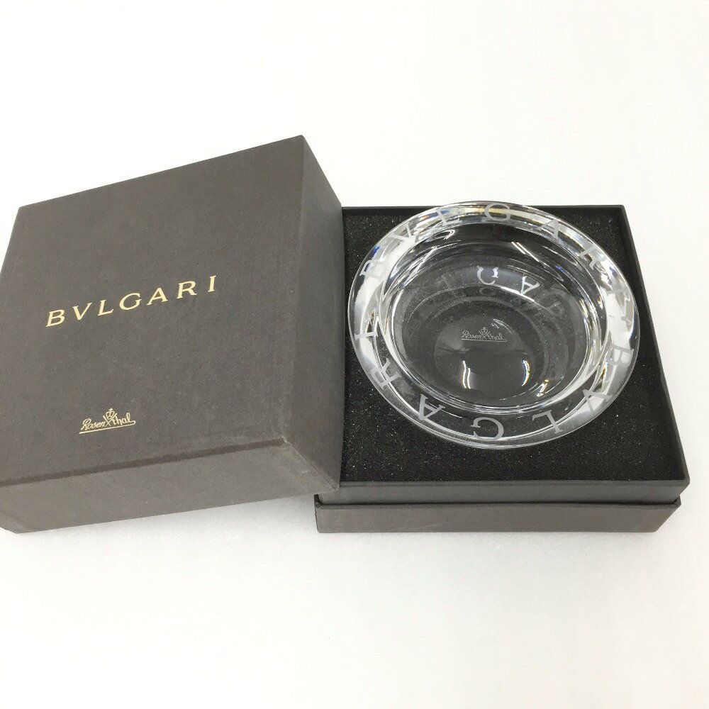 ☆☆【中古】BVLGARI ブルガリ ローゼンタール クリスタルアッシュトレイ 47502 灰皿 箱有 Aランク