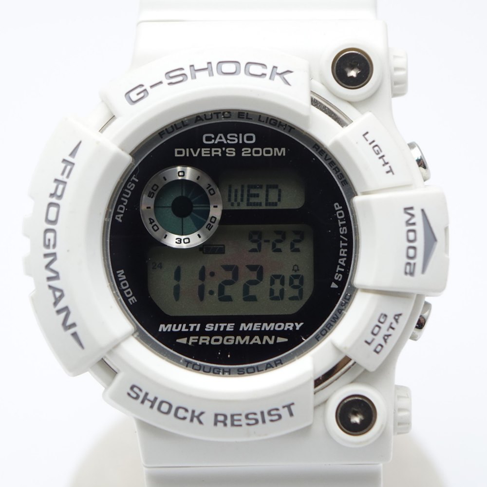 ◆◆【中古】CASIO カシオ 腕時計　G-SHOCK フロッグマン GW-206K ホワイト Bランク