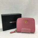 ▼▼【中古】PRADA プラダ レディース コインケース コンパクトウォレット サフィアーノ 1M0268 ピンク Cランク