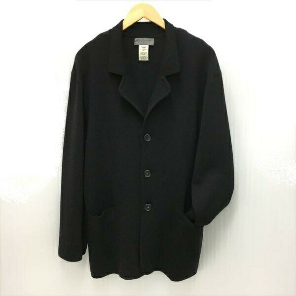 ☆☆【中古】yohji yamamoto ヨウジヤマモト ニット ジャケット サイズM メンズ ブラック Bランク